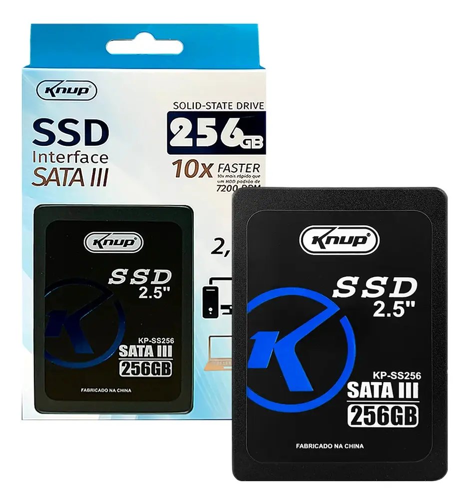 SSD KNUP E DIVERSAS 256GB 2,5" SATA III